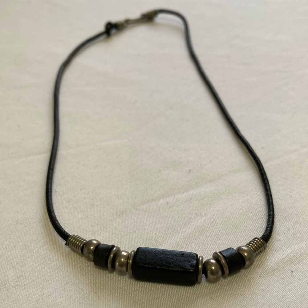 Old School90’s  Wood Bead Black VibesNecklace 90’s. Beach days, festival…